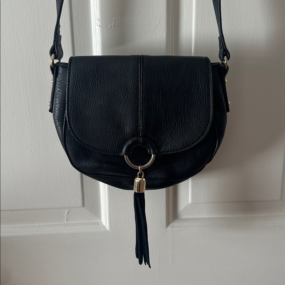 Black Leather Shoulder Bag